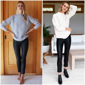 EMERSON FRY Vegan Leather Black Leggings Sz Small New with Tags